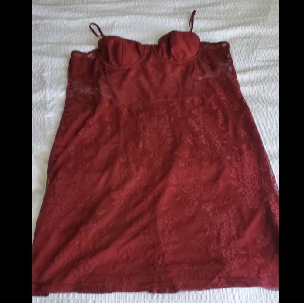 Charlotte Russe red lace dress